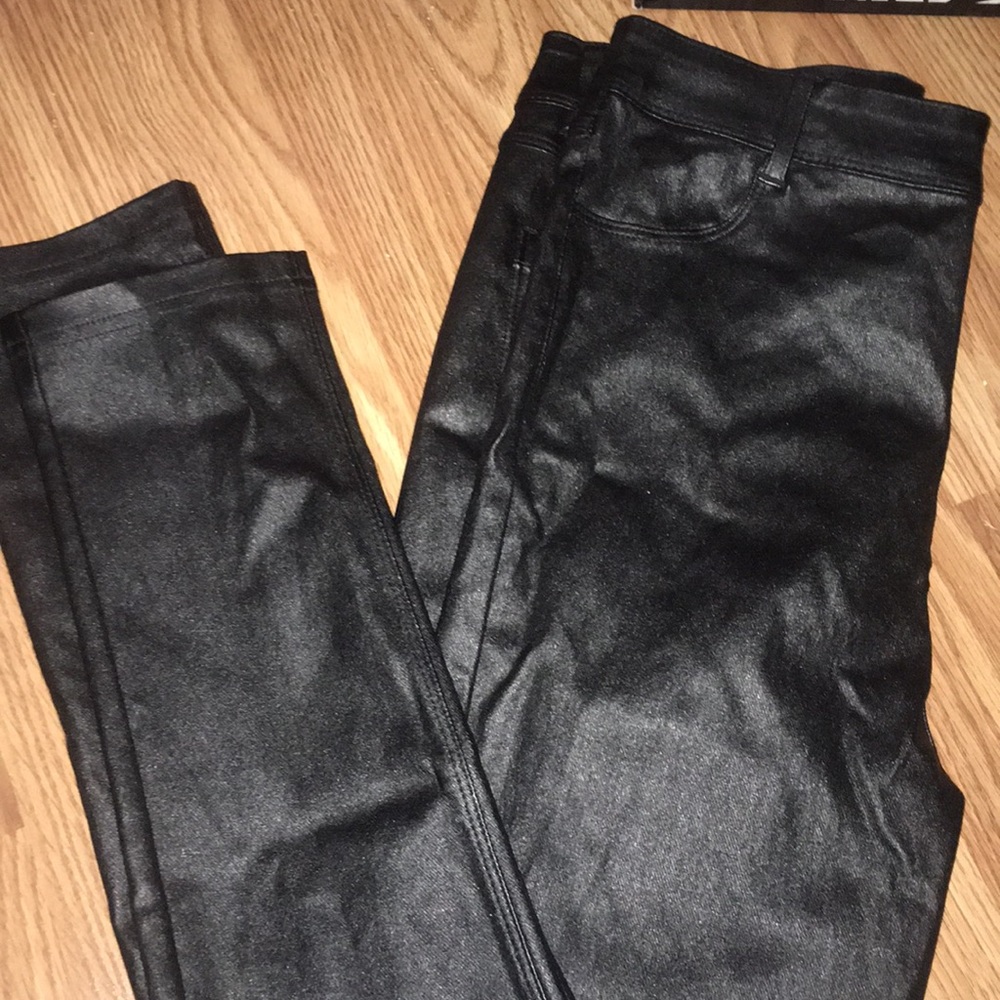 Faux leather jeggings